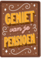 Pensioen kaart geniet van je pensioen