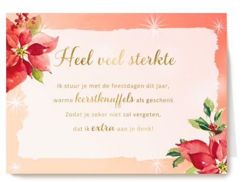 Kerstkaart speciale momenten Heel veel sterkte