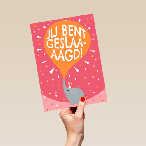Olifant Jij bent geslaagd