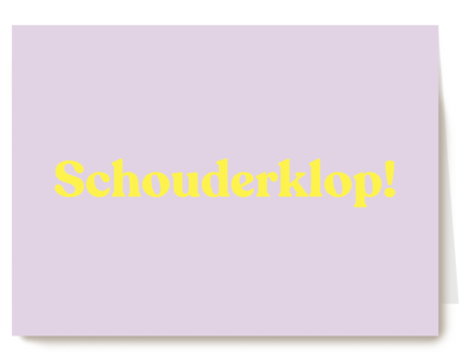 goed gedaan kaart andc schouderklopje