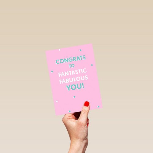 Gefeliciteerdkaart Congrats to fantastic fabulous you