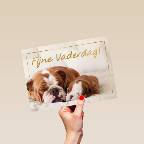 Fijne vaderdag slapende honden