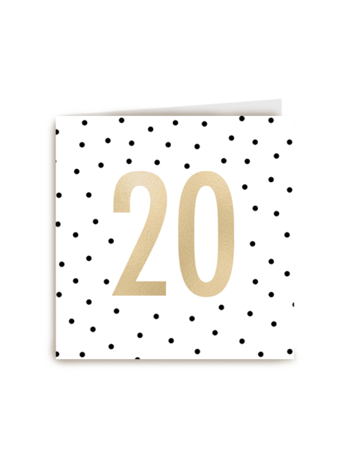 gouden 20 met stippen