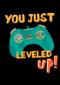 Verjaardagskaart gamecontroller level up
