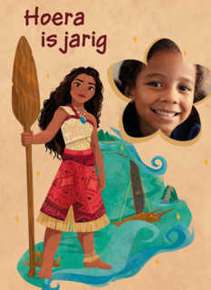 Disney Vaiana Hoera Fotokaart