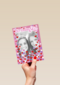 fotokaart birthday girl roze met hartjes