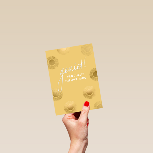verhuisd kaart geniet van jullie nieuwe huis