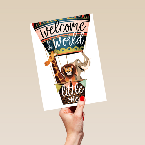 geboorte kaart welcome to the world