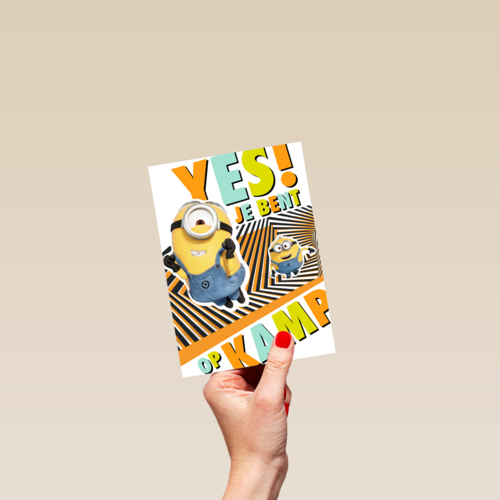 Minions op kamp kaart