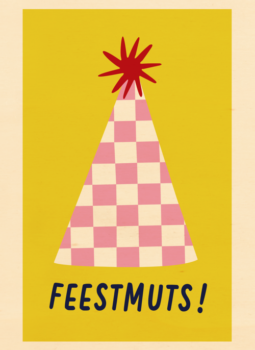 Houten Kaart Verjaardagskaarten | Verjaardagskaart Feestmuts