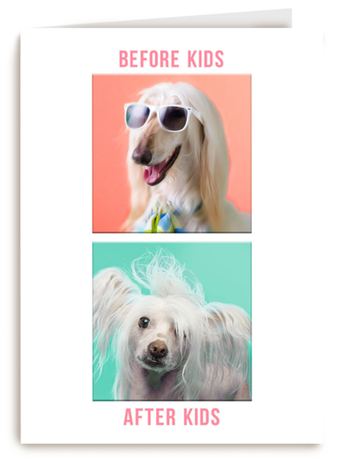 Moederdagkaart grappig before and after kids