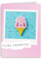 zomer kaart klassiek fijne vakantie met ijsje