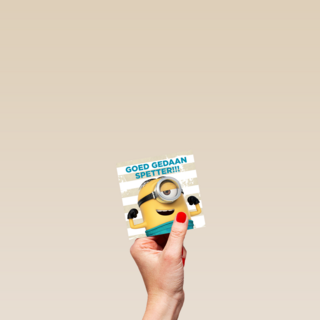zwemdiploma kaart minions goed gedaan spetter