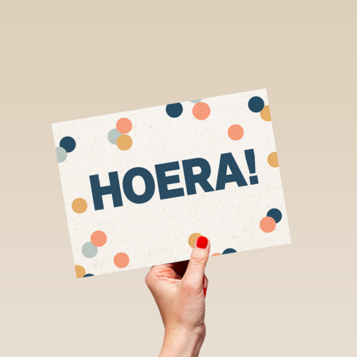 Hoera met confetti