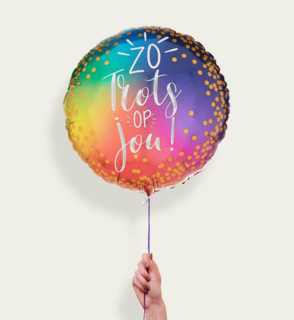 Ballon Zo Trots op Jou Multi Met Brievenbus Snoep Van Harte Gefeliciteerd