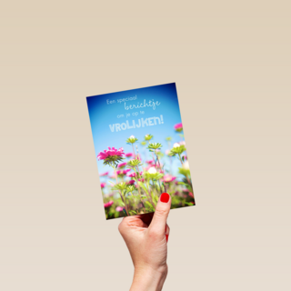 bloemenveld om je op te vrolijken