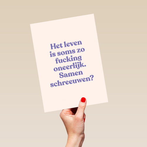 condoleance kaart andc het leven is soms zo fucking oneerlijk
