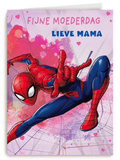 Spiderman moederdagkaart