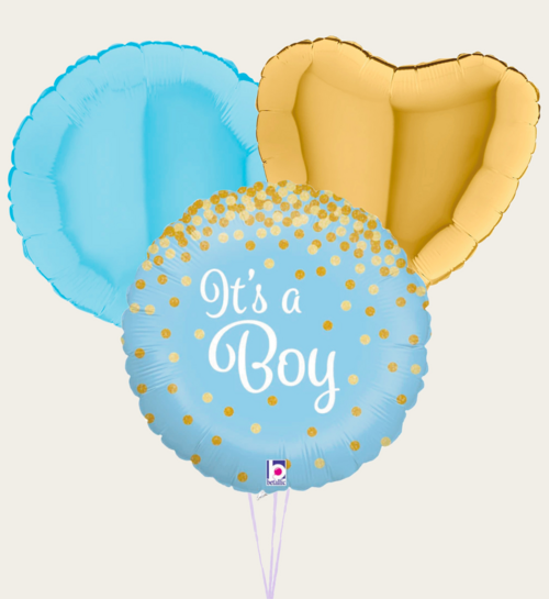 Ballonnentros It is a Boy Blauw Goud