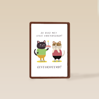 verjaardagskaart met sushi voor een kat