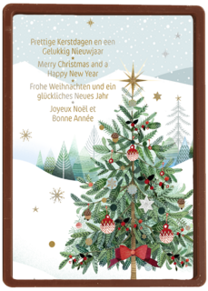 Kerstboom meertalige kerstwens