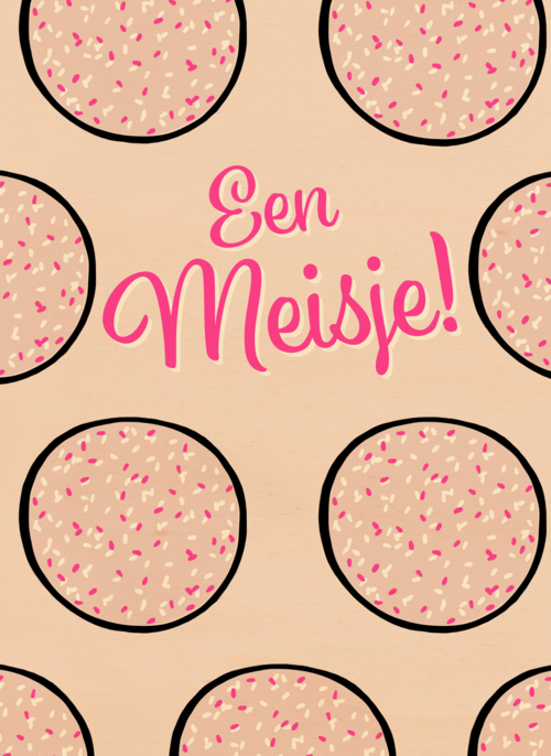 Roze beschuit met muisjes een meisje