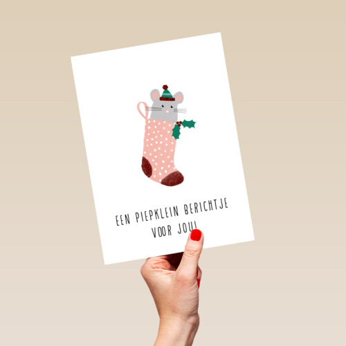 een piepklein berichtje voor jou kaart