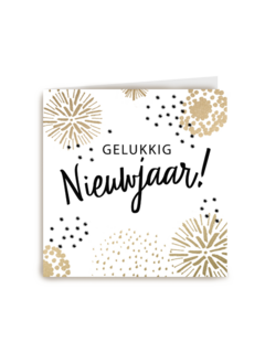 nieuwjaarskaart hip divers vuurwerk