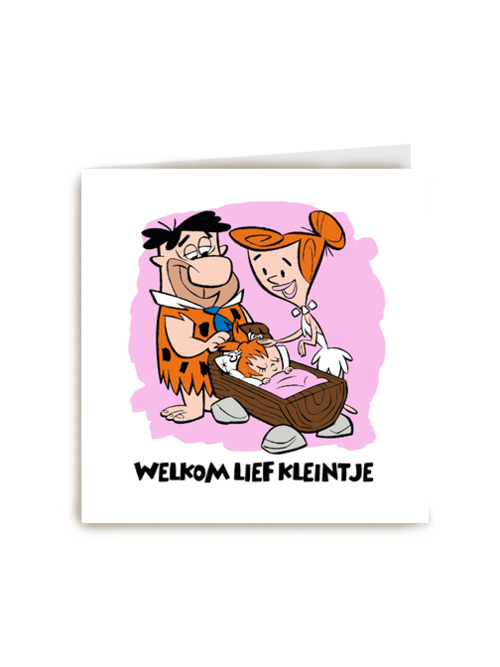Kaart Hallmark | Geboorte Felicitatie | Flintstones Welkom Lief Kleintje
