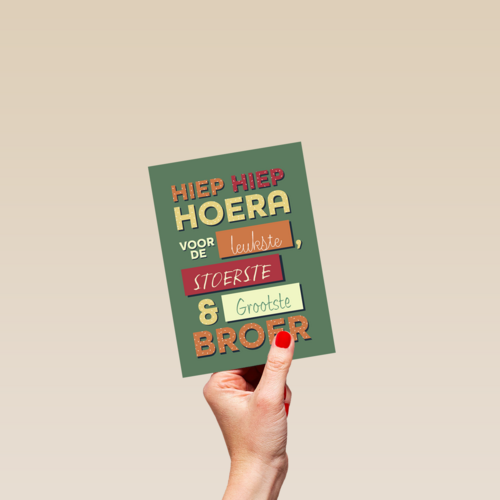 een verjaardagskaart voor een broer