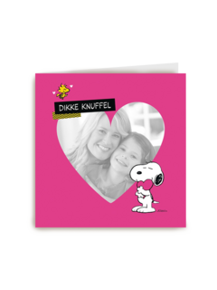 fotokaart snoopy woodstock dikke knuffel