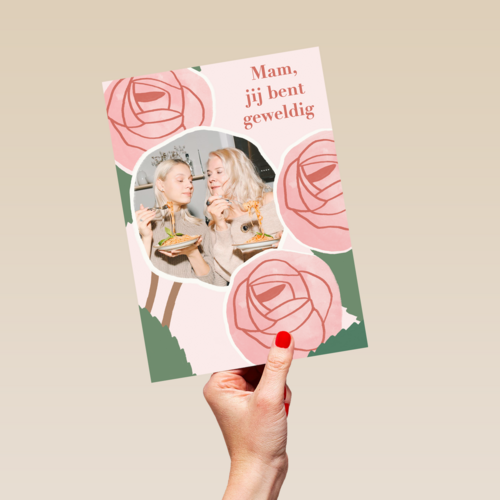 Mam jij bent geweldig fotokaart