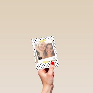 fotokaart blanco wit met zwarte stippen