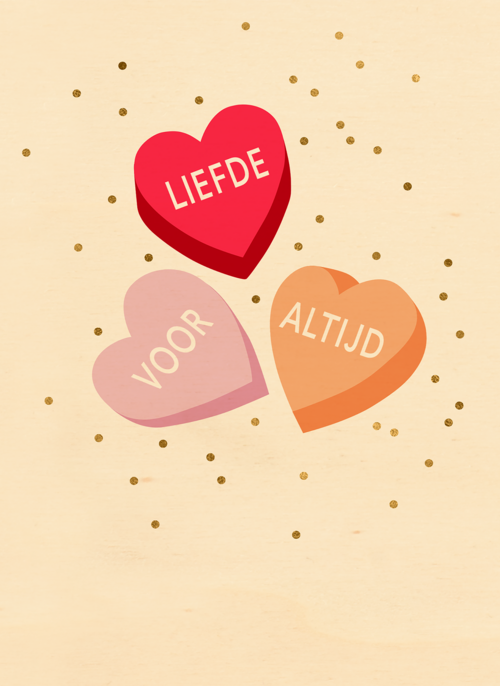 Houten Kaart Huwelijksjubileum | Houten Kaart Hallmark | Huwelijksjubileum | Love Story Liefde Voor Altij