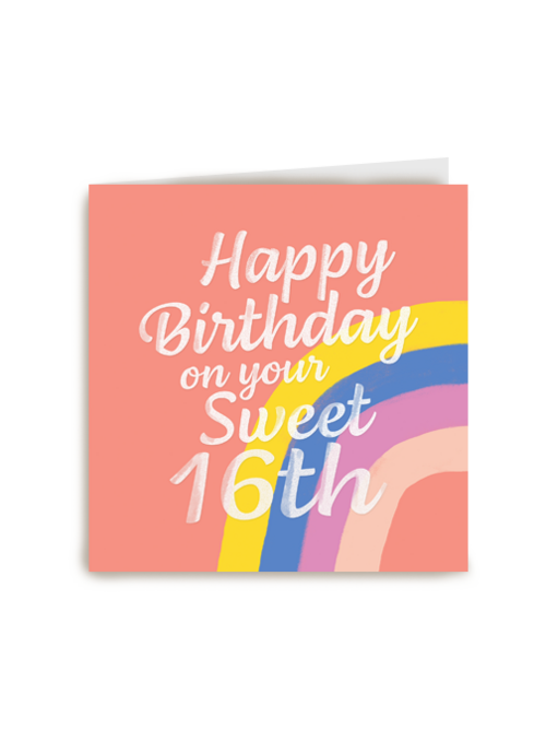 happy birthday 16 met deze regenboog