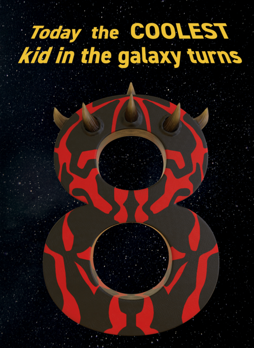 Star Wars verjaardagskaart 8 jaar