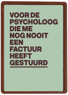 Voor mijn psycholoog