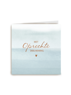 met oprechte deelneming op aquarel