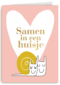 samenwonen kaart samen in een huisje
