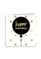 een gouden happy birthday ballon