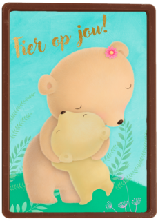 fier op jou met knuffelende beren