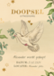 Doopsel uitnodiging duif groen