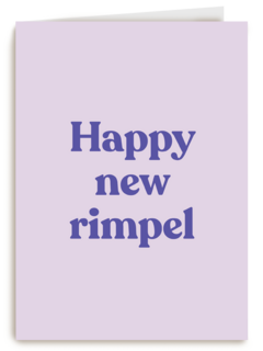 Verjaardagskaart vrouw grappig Happy new rimpel