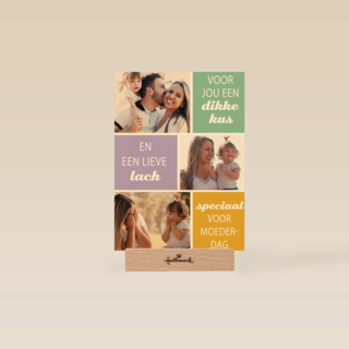 fotokaart moederdag 3 fotos dikke kus