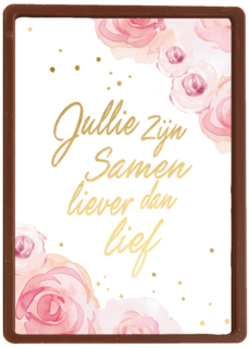 Trouwdagkaart Bloemen Jullie zijn samen liever dan lief
