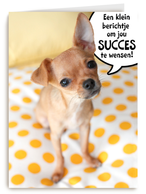 puppy met spreekwolk