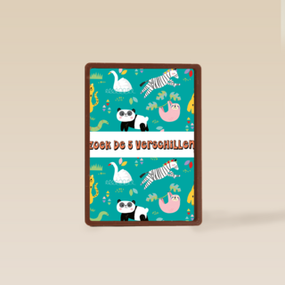 Kinderkaart Zoek de 5 verschillen