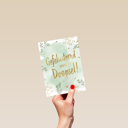 Gefeliciteerd met je doopsel groen