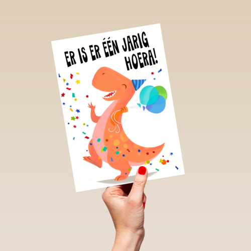 er is een jarig t rex hoera