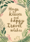 botanical kaart hugs kisses and happy travel wishes